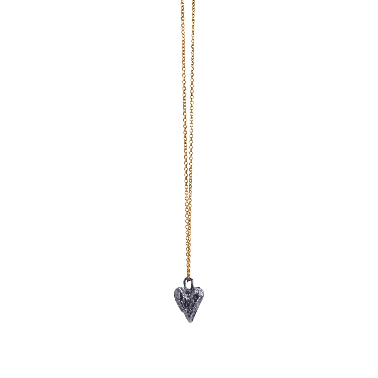Halsband Hjärta guld/svart