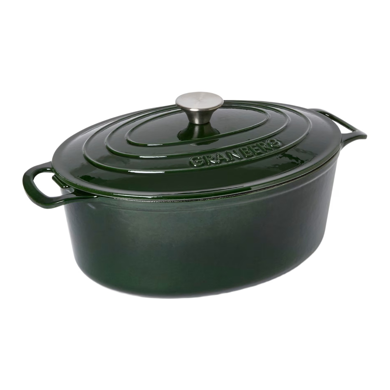 Støpejernsgryte Granberg oval 6L Grønn