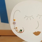 Ohrring Love U 1 Stück Emaille Sunflower