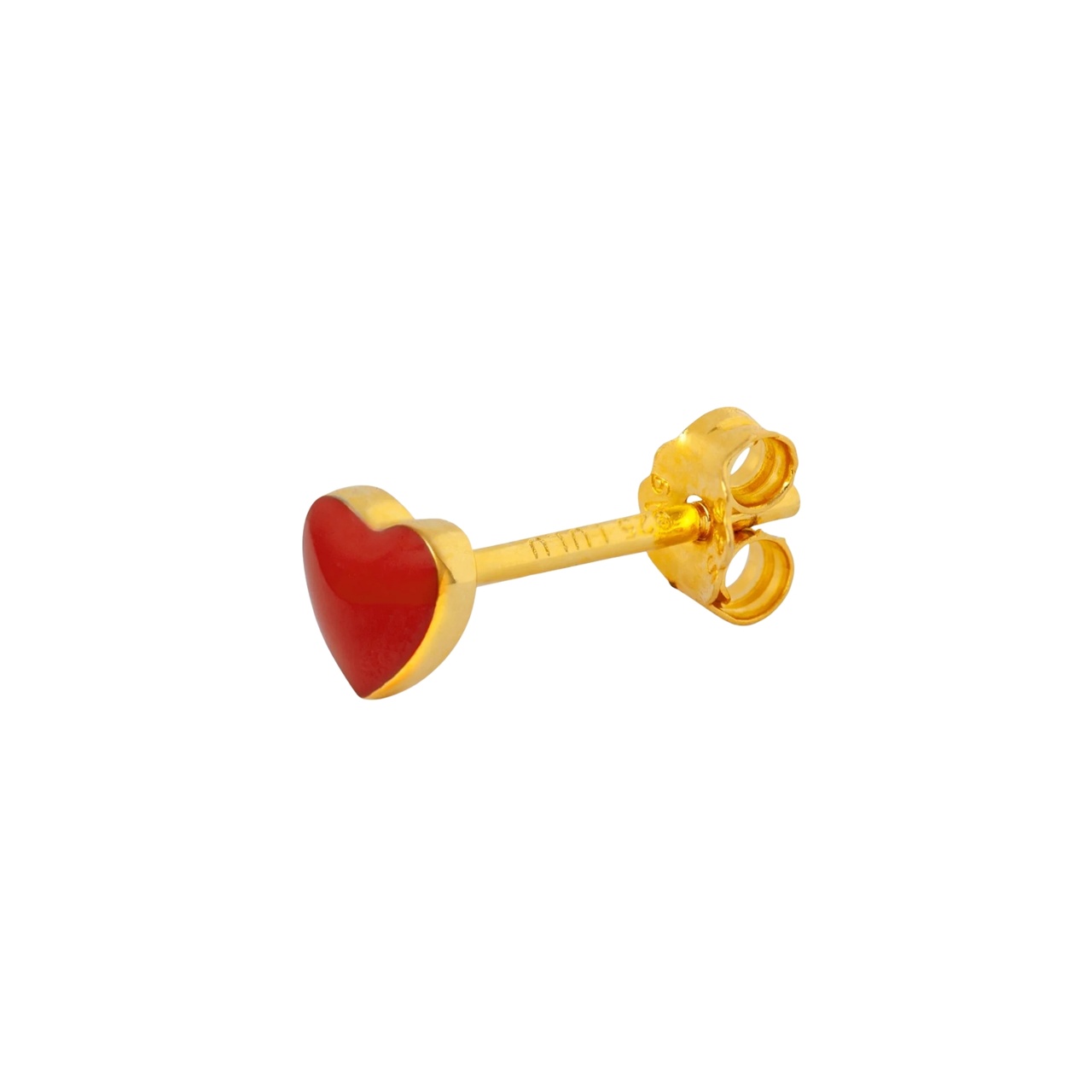 Örhänge Love U 1 st emalj pasison red