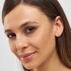 Love U Earring, 1 pc, enamel