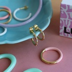 Ring Double Color Gold/Pink