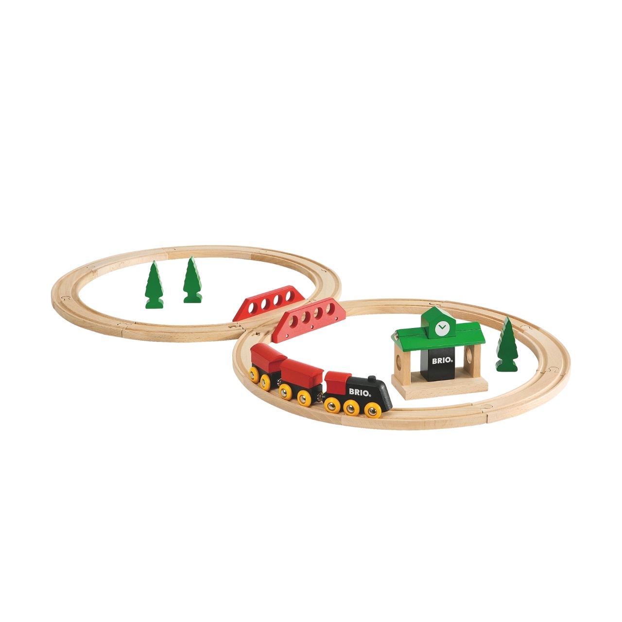 Klassische Eisenbahn mit 8 Figuren