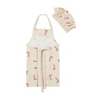 Children's Apron/Chef's Hat Polka Cream
