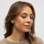 Color balls hoops earrings, gold