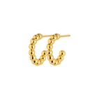 Color balls hoops earrings, gold