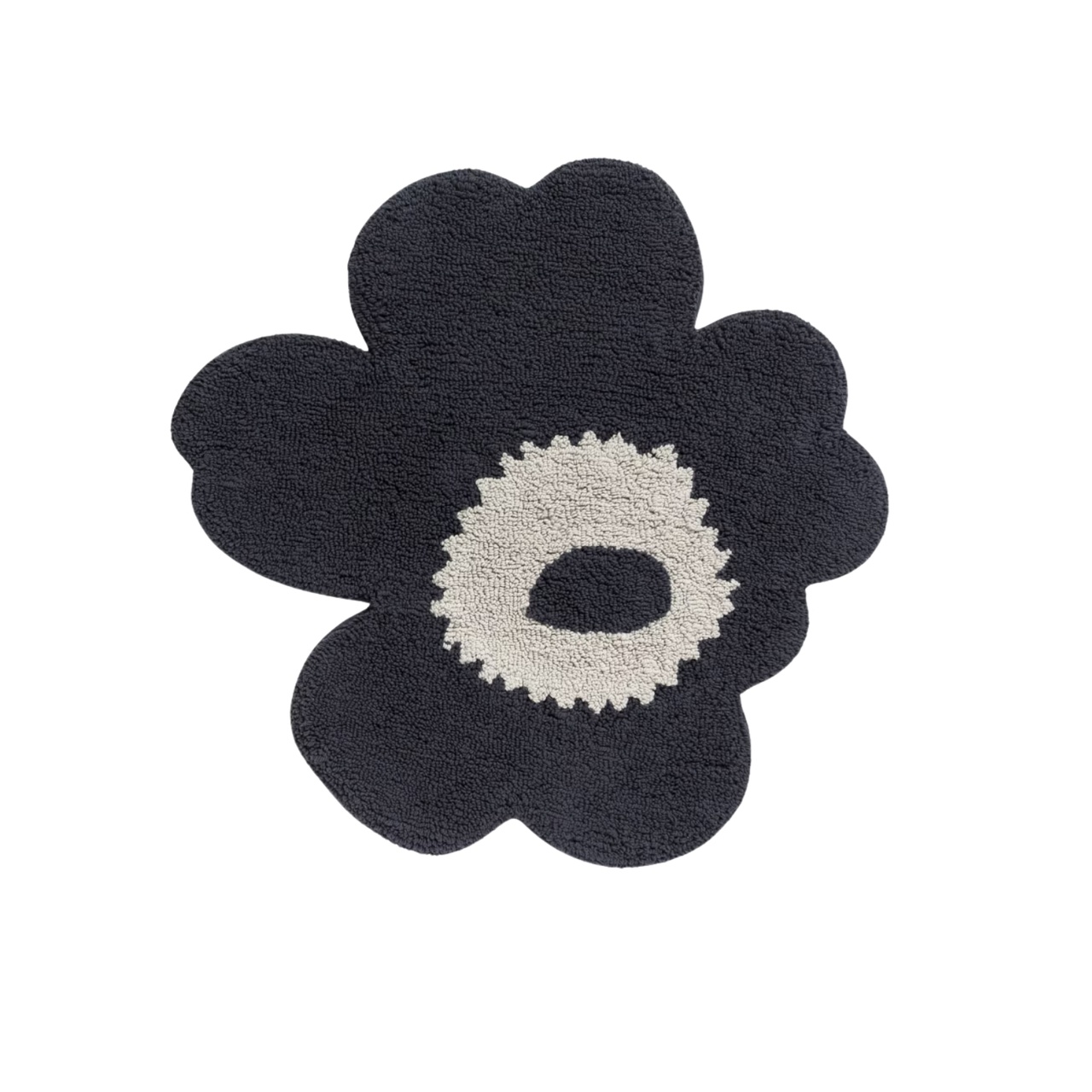 Unikko Bath Mat 73x74 cm Gray/Off-White