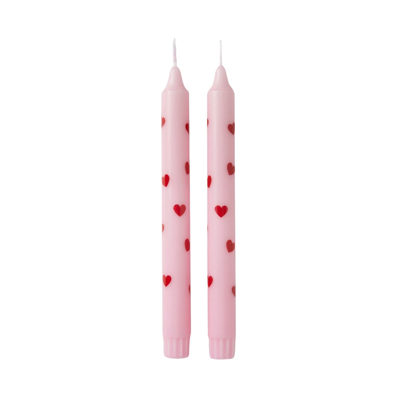 Kronljus Hjärta 2-pack rosa