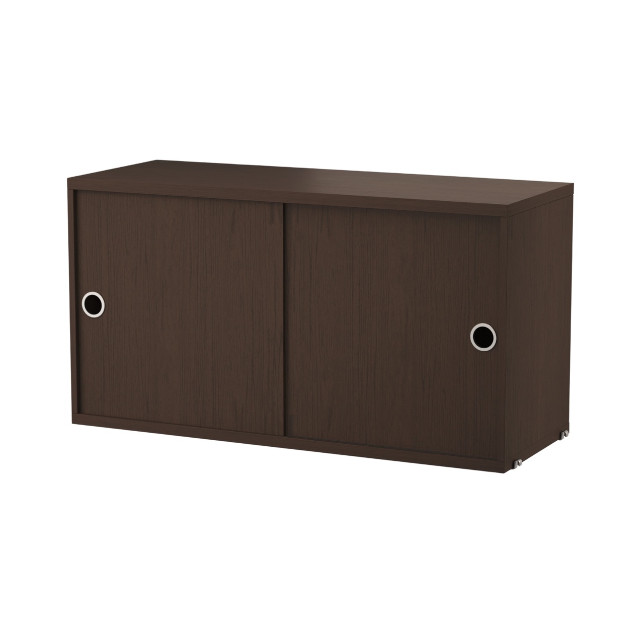 Skåp m skjutdörrar 78x30x42 Mörk EK