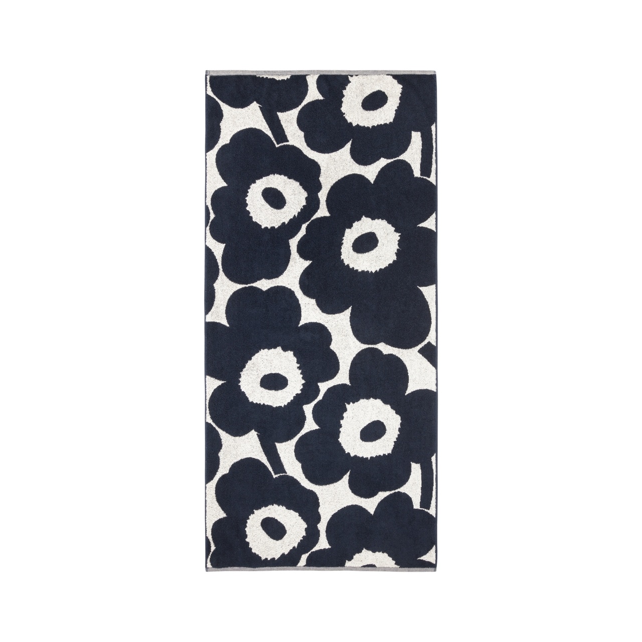 Handduk Unikko 70x150 cm mörkblå