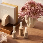 Ljusstake Travertine S Beige