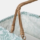 Foldable Picnic Basket Coral Turquoise