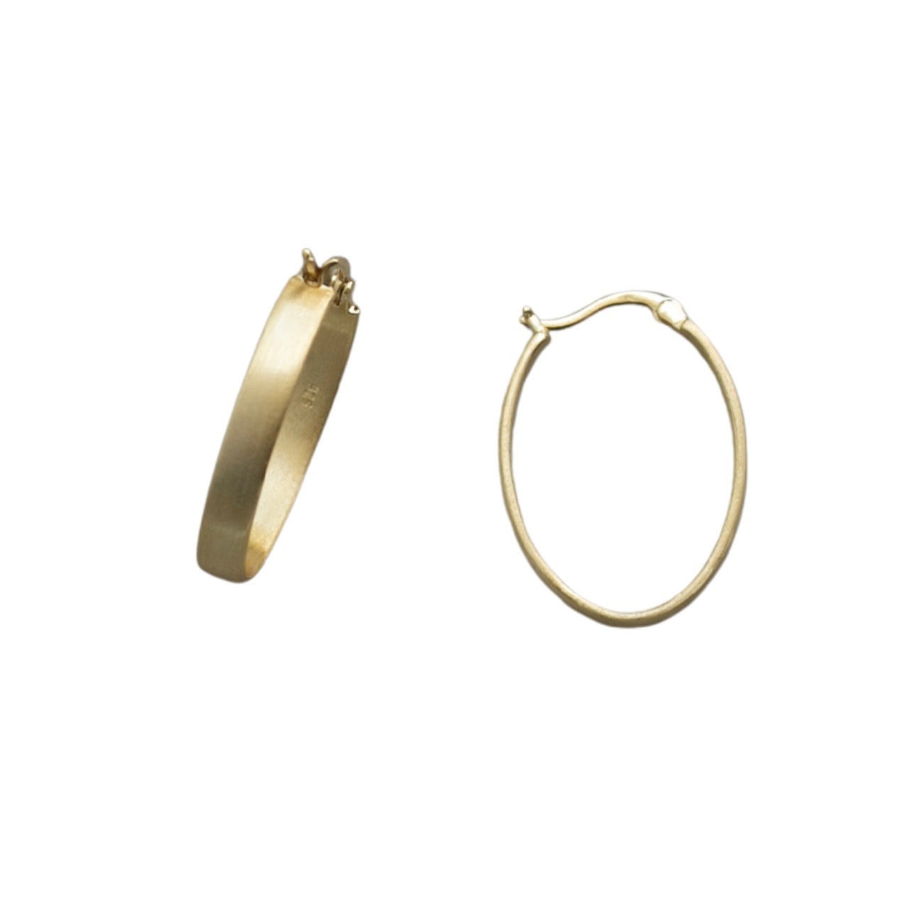 Ribbon Gold Earrings