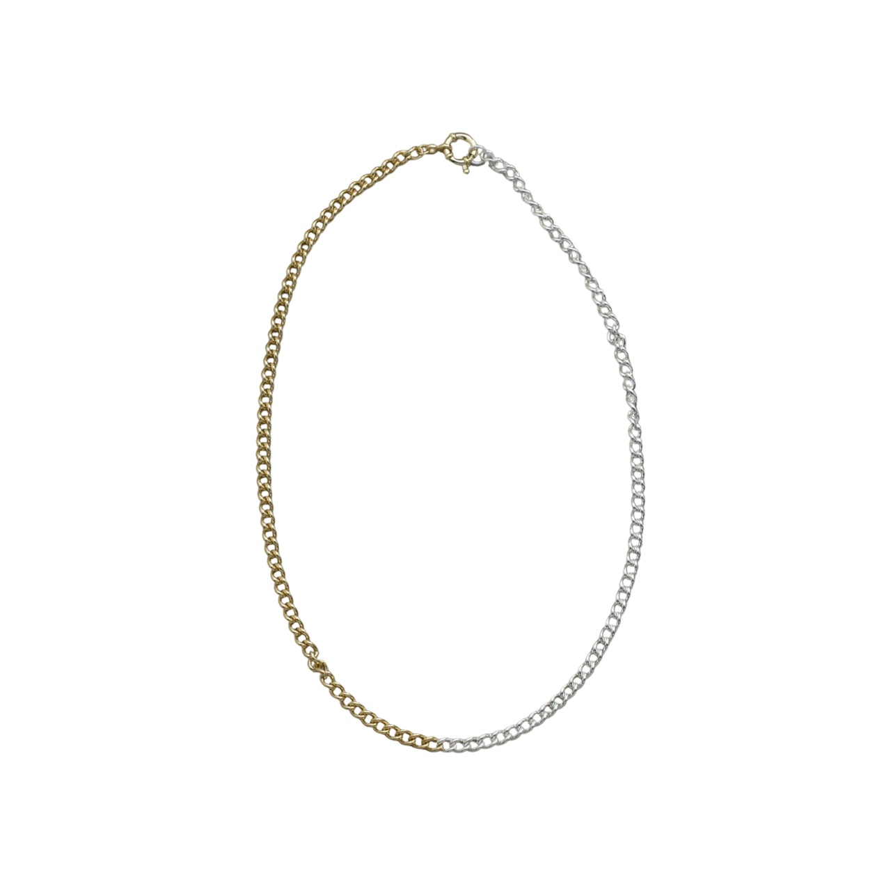 Halsband Fusion 45 cm silver/guld