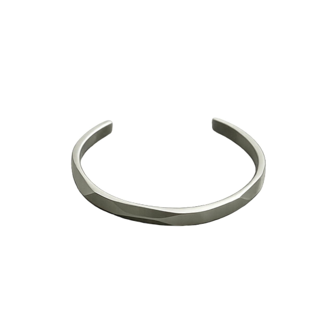 Armband Fasett matt stål