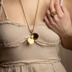 Halskette Venus Shell Locket Golden