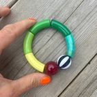 Armband Ark Vera grön/randig 17 cm