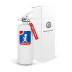 Brandsläckare 2kg vit org. emblem solstickan