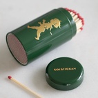 Tändsticksrör Solstickan Grön /Guld