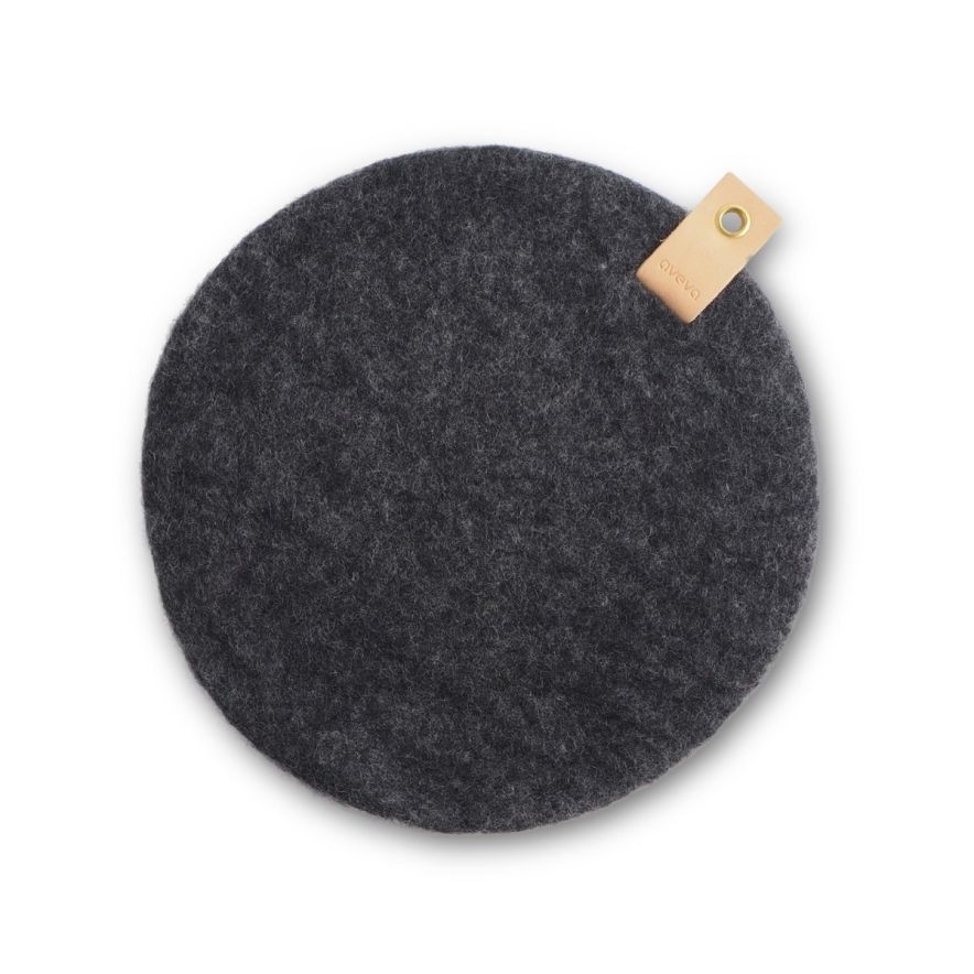 Wool Seat Cushion 33cm Dark Grey