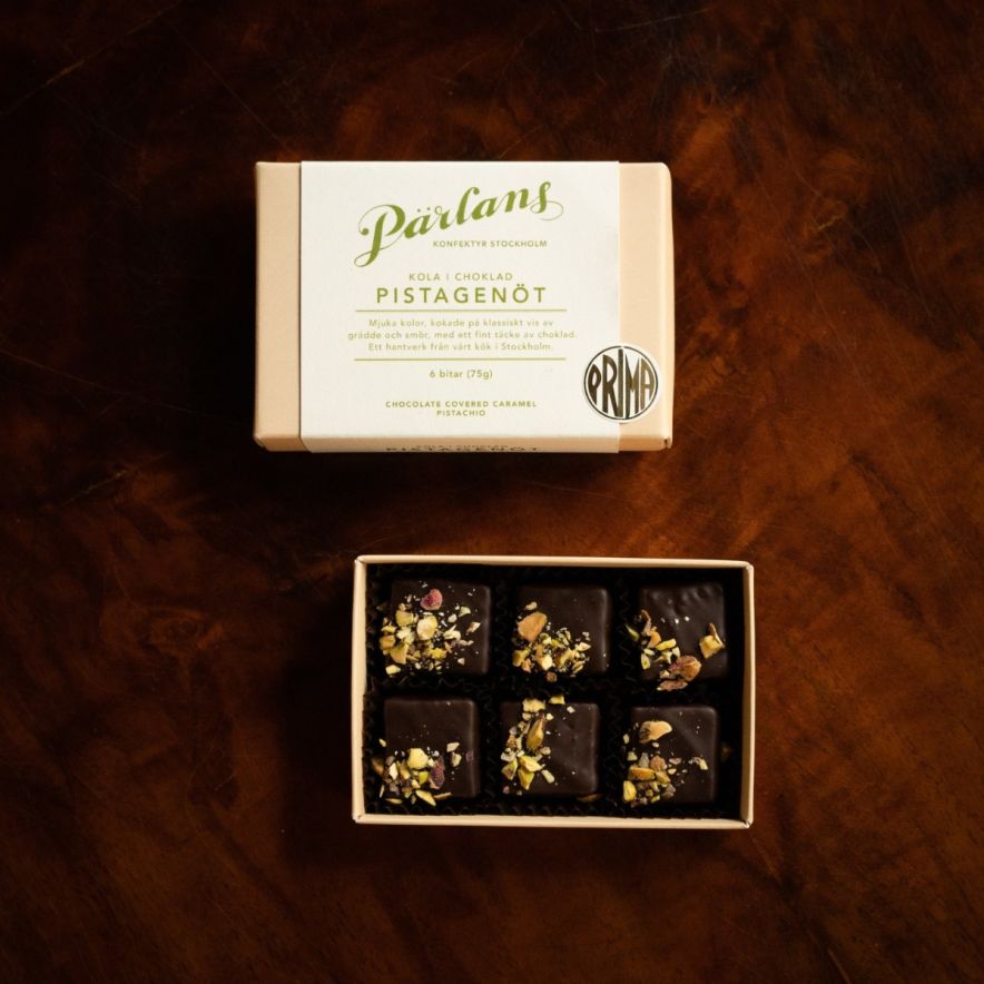 Chocolate-Covered Toffee 6 pieces 75g Pistachio