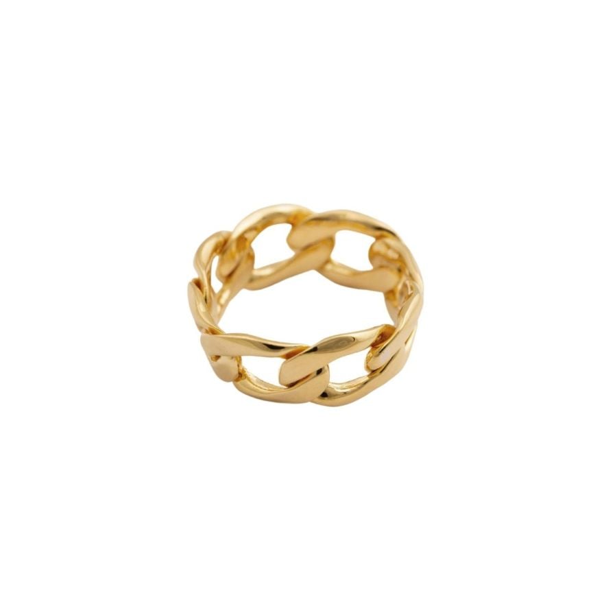 Ring Links Curb Chain Gold
