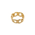 Ring Links Curb Chain Gold 17mm