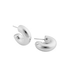 Bolded Sis Hoops Silver Earrings