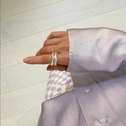 Ring Bolded Wavy Silver