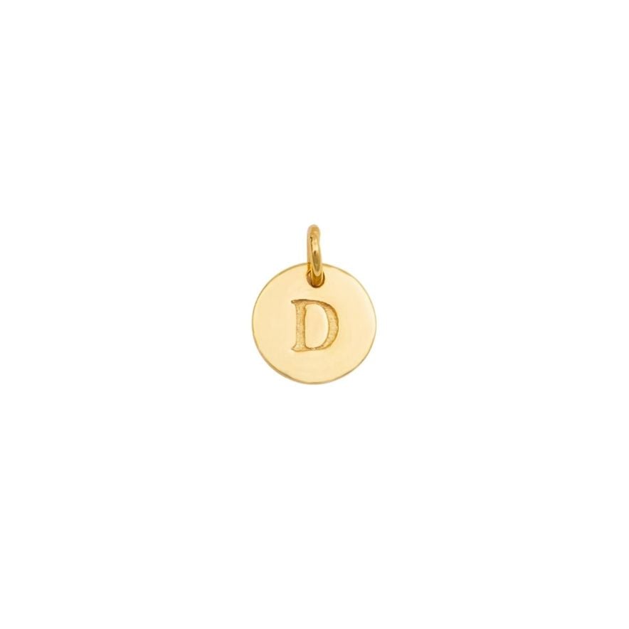 Mini Letter Gold D Pendant