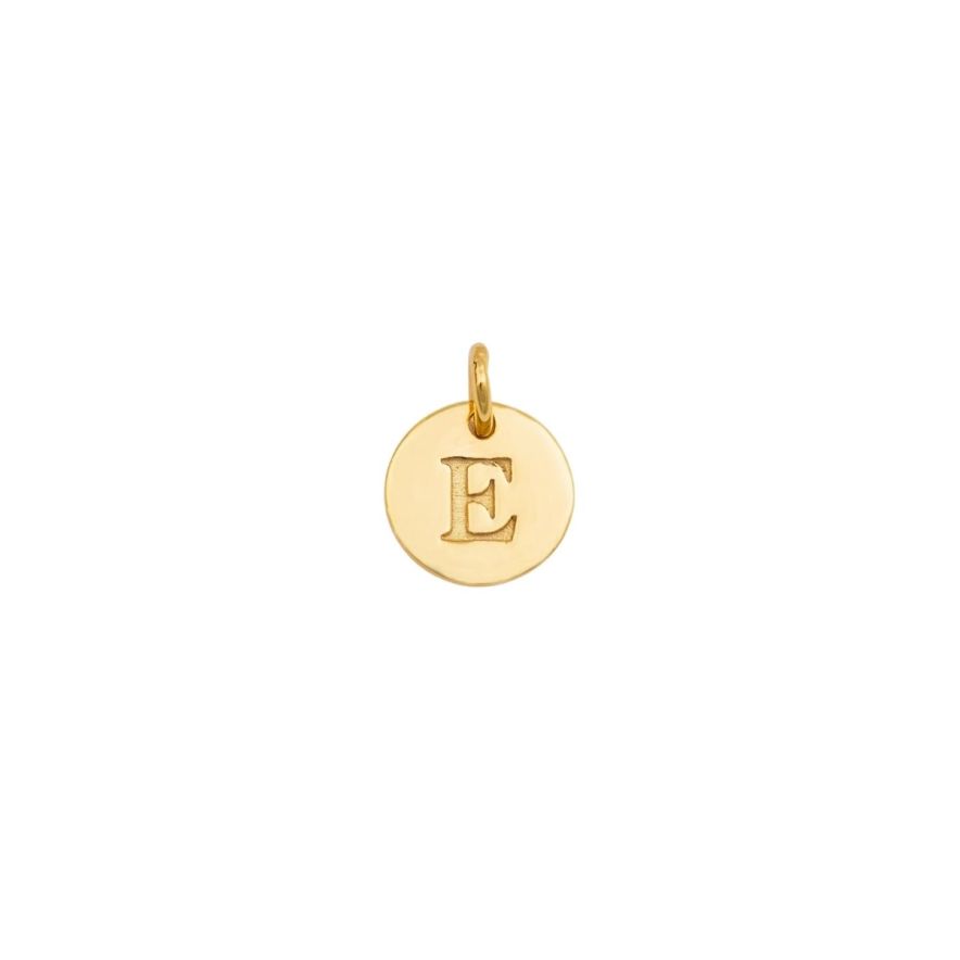 Mini Letter Gold E Charm