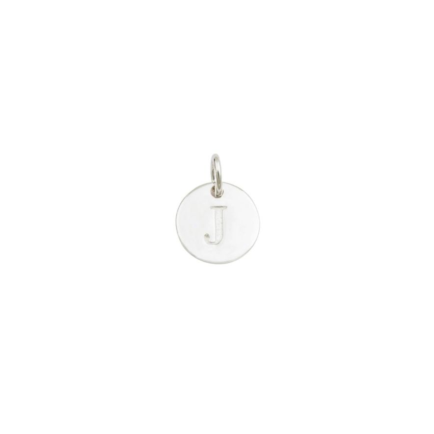 Mini Letter Silver J Charm