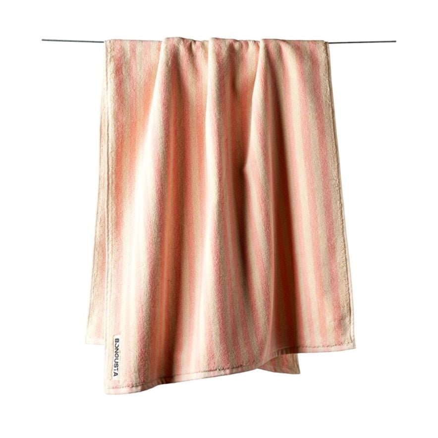 Handtuch Naram 70 x 140 cm Rosa/Creme