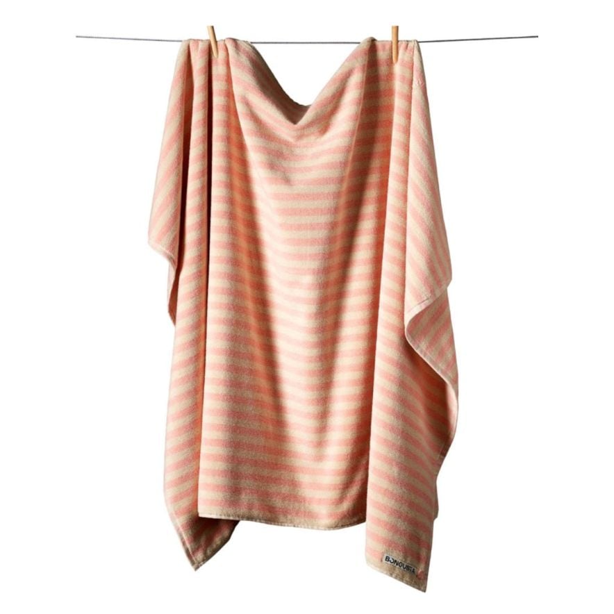 Håndklæde Naram 100 x 150 cm Rosa/Creme
