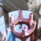 Churros Pink 6-Arm Chandelier
