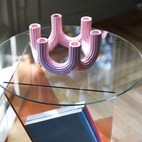Churros Pink 6-Arm Chandelier