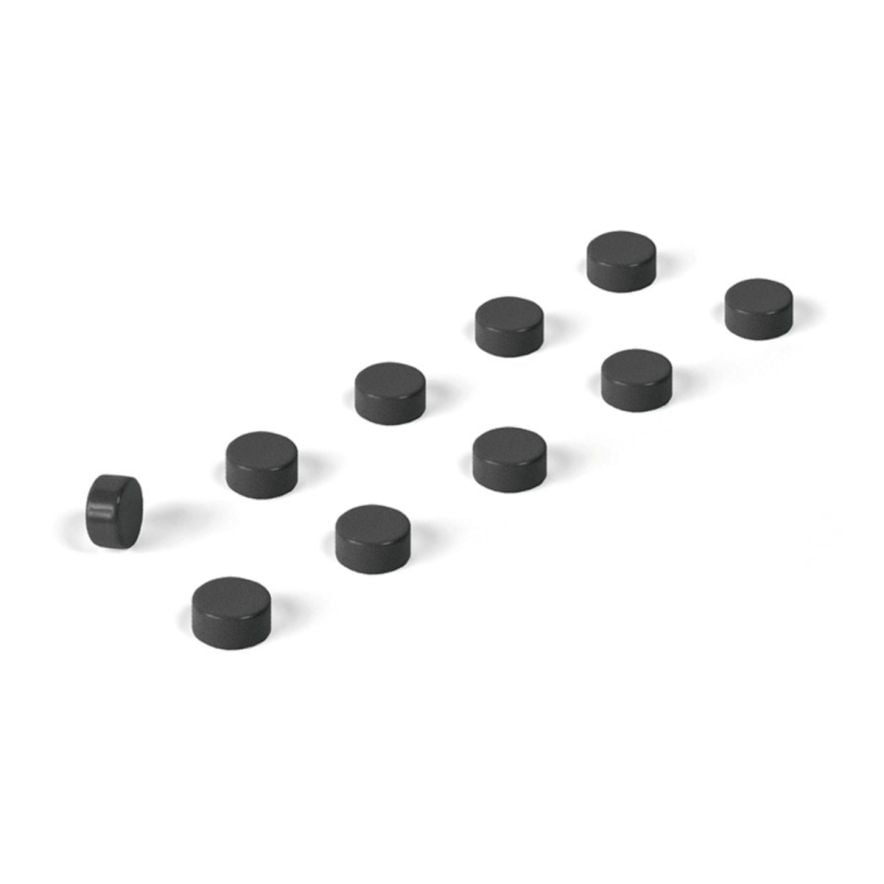 Steely Mini Magnets, 10-pack, Black