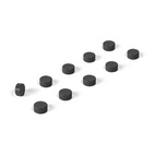 Steely Mini Magnets, 10-pack, Black