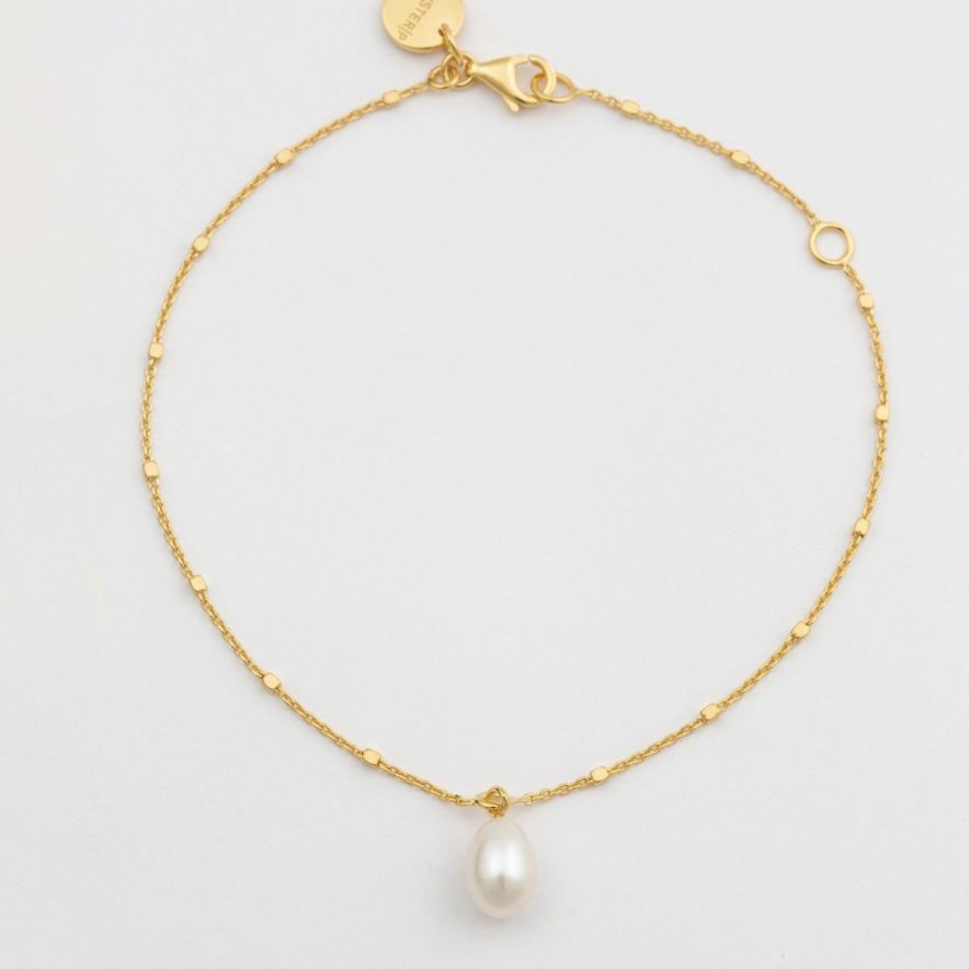 Armband Treasure Single Pearl Guld