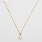 Halsband Treasure Single Pearl Guld