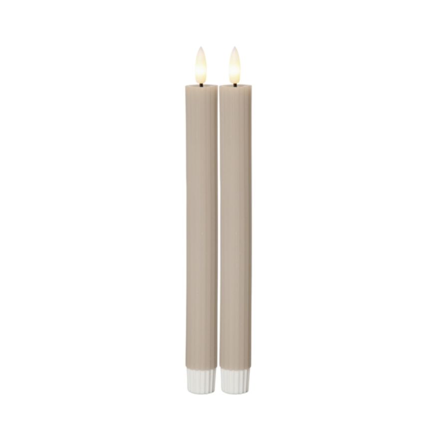 Antikljus LED 2-Pack Beige