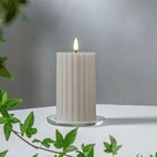 Blockljus 7,5x15cm LED Beige