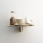 Museum-hylde, beige